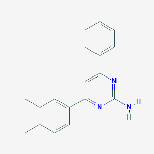 molecular formula C18H17N3 B6331708 4-(3,4-Dimethylphenyl)-6-phenylpyrimidin-2-amine CAS No. 956077-43-3