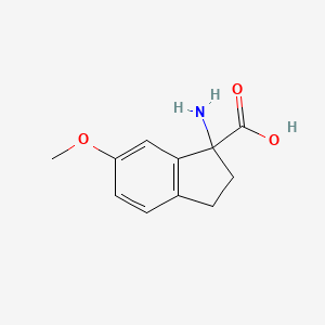 molecular formula C11H13NO3 B6331724 1-Amino-6-methoxyindane-1-carboxylic acid CAS No. 144646-14-0
