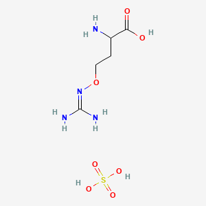 molecular formula C5H14N4O7S B6331736 DL-Canavanine sulfate (H-DL-Hse(Guanidino)-OH.H2SO4) CAS No. 1078611-11-6
