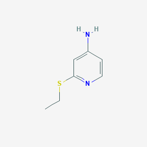 molecular formula C7H10N2S B6331759 2-(Ethylthio)pyridin-4-amine, 96% CAS No. 1251246-42-0