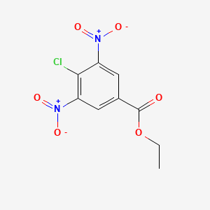 molecular formula C9H7ClN2O6 B6331815 4-Chloro-3,5-dinitro-benzoic acid ethyl ester, 97% CAS No. 19649-81-1