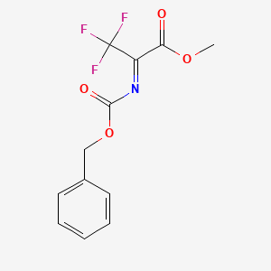 molecular formula C12H10F3NO4 B6331836 Methyl 2-benzyloxycarbonylimino-3,3,3-trifluoropropionate CAS No. 128970-26-3