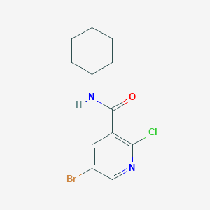molecular formula C12H14BrClN2O B6331859 5-Bromo-2-chloro-N-cyclohexylnicotinamide CAS No. 1461685-07-3