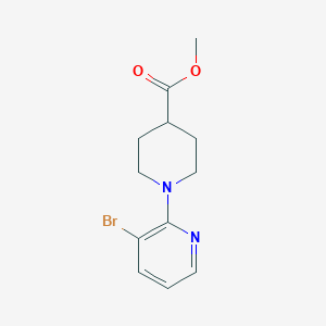 molecular formula C12H15BrN2O2 B6331860 Methyl 1-(3-bromopyridin-2-yl)piperidine-4-carboxylate CAS No. 878207-87-5