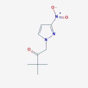 molecular formula C9H13N3O3 B6331878 3,3-Dimethyl-1-(3-nitro-1H-pyrazol-1-yl)butan-2-one CAS No. 1240579-26-3