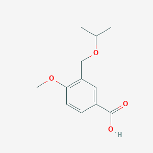 molecular formula C12H16O4 B6331883 4-Methoxy-3-[(1-methylethoxy)methyl]-benzoic acid, 99% CAS No. 1247045-97-1