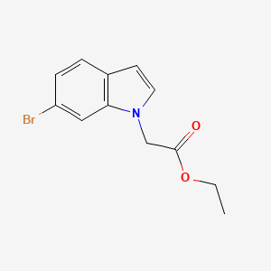 molecular formula C12H12BrNO2 B6331903 Ethyl 2-(6-bromo-1H-indol-1-yl)acetate, 95% CAS No. 281204-54-4