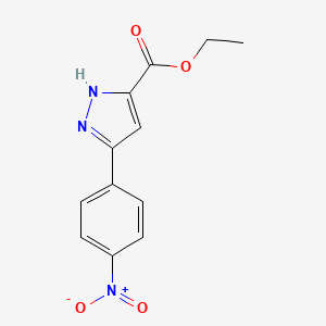 molecular formula C12H11N3O4 B6331930 Ethyl 5-(4-nitrophenyl)-1H-pyrazole-3-carboxylate CAS No. 854700-38-2