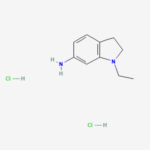 molecular formula C10H16Cl2N2 B6331957 1-Ethyl-2,3-dihydro-1H-indol-6-ylamine dihydrochloride CAS No. 705928-14-9
