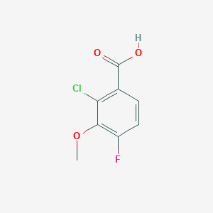 molecular formula C8H6ClFO3 B6331964 2-Chloro-4-fluoro-3-methoxybenzoic acid CAS No. 1055968-55-2