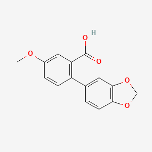 5-Methoxy-2-(3,4-methylenedioxyphenyl)benzoic acid, 95%