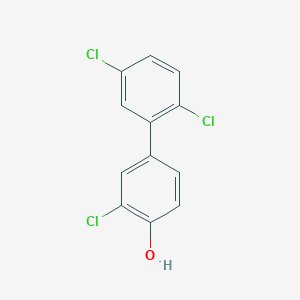 molecular formula C12H7Cl3O B6331988 2-Chloro-4-(2,5-dichlorophenyl)phenol, 95% CAS No. 78143-73-4