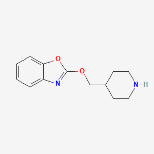 molecular formula C13H16N2O2 B6331989 2-(4-Piperidylmethoxy)benzoxazole CAS No. 1420942-13-7