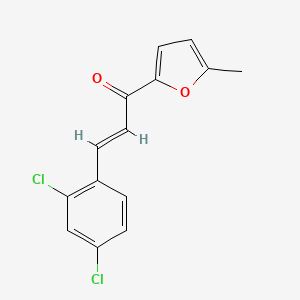 molecular formula C14H10Cl2O2 B6331996 (2E)-3-(2,4-Dichlorophenyl)-1-(5-methylfuran-2-yl)prop-2-en-1-one CAS No. 1350898-25-7