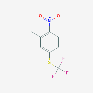 molecular formula C8H6F3NO2S B6332115 2-Methyl-4-(trifluoromethylthio)nitrobenzene;  98% CAS No. 933673-25-7