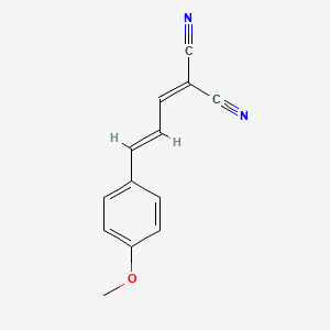 molecular formula C13H10N2O B6332139 (3-(4-Methoxyphenyl)prop-2-enylidene)methane-1,1-dicarbonitrile CAS No. 136795-66-9
