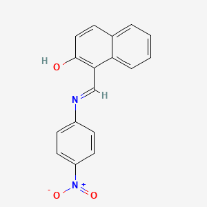 molecular formula C17H12N2O3 B6332140 1-[(4-Nitro-phenylimino)-methyl]-naphthalen-2-ol CAS No. 1039-83-4