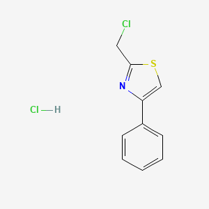 molecular formula C10H9Cl2NS B6332153 2-(Chloromethyl)-4-phenyl-1,3-thiazole hydrochloride CAS No. 1177287-80-7