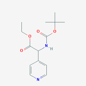 Ethyl 2-(t-butoxycarbonylamino)-2-(4-pyridyl)acetate