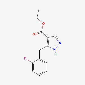 molecular formula C13H13FN2O2 B6332215 Ethyl 5-[(2-fluorophenyl)methyl]-1H-pyrazole-4-carboxylate CAS No. 1580482-90-1