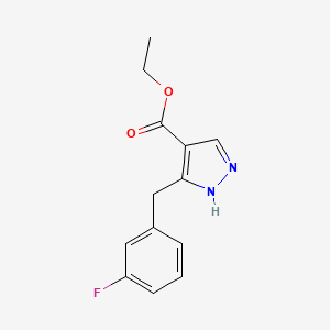 Ethyl 5-[(3-fluorophenyl)methyl]-1H-pyrazole-4-carboxylate