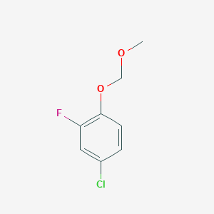 molecular formula C8H8ClFO2 B6332240 4-Chloro-2-fluoro-1-(methoxymethoxy)benzene CAS No. 1882340-29-5
