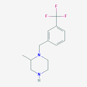 molecular formula C13H17F3N2 B6332246 2-Methyl-1-{[3-(trifluoromethyl)phenyl]methyl}piperazine CAS No. 1240570-83-5