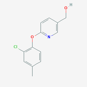 molecular formula C13H12ClNO2 B6332255 [6-(2-Chloro-4-methyl-phenoxy)-pyridin-3-yl]-methanol, 95% CAS No. 1486876-49-6