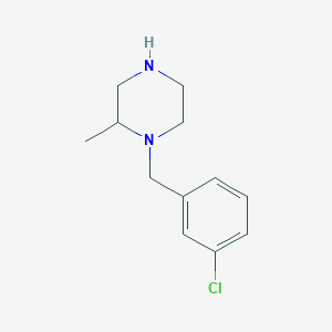 molecular formula C12H17ClN2 B6332292 1-[(3-Chlorophenyl)methyl]-2-methylpiperazine CAS No. 1240571-00-9