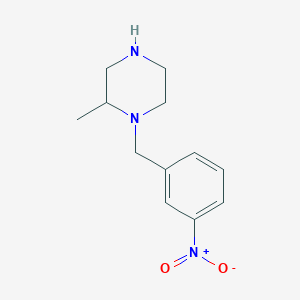 molecular formula C12H17N3O2 B6332366 2-Methyl-1-[(3-nitrophenyl)methyl]piperazine CAS No. 1240573-25-4