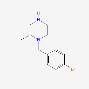 molecular formula C12H17BrN2 B6332380 1-[(4-Bromophenyl)methyl]-2-methylpiperazine CAS No. 1240580-52-2