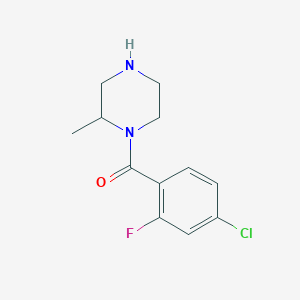 molecular formula C12H14ClFN2O B6332426 1-(4-Chloro-2-fluorobenzoyl)-2-methylpiperazine CAS No. 1240573-92-5
