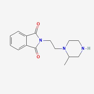molecular formula C15H19N3O2 B6332428 2-[2-(2-Methylpiperazin-1-yl)ethyl]-2,3-dihydro-1H-isoindole-1,3-dione CAS No. 1240570-23-3