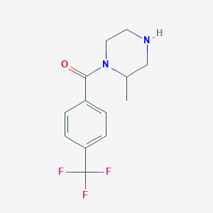 molecular formula C13H15F3N2O B6332436 2-Methyl-1-[4-(trifluoromethyl)benzoyl]piperazine CAS No. 1240577-75-6