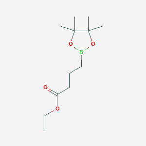 molecular formula C12H23BO4 B6332459 Ethyl 4-(4,4,5,5-tetramethyl-1,3,2-dioxaborolan-2-yl)butanoate CAS No. 1392140-97-4