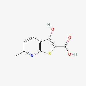 molecular formula C9H7NO3S B6332475 3-Hydroxy-6-methyl-thieno[2,3-b]pyridine-2-carboxylic acid, 95% CAS No. 1393803-56-9