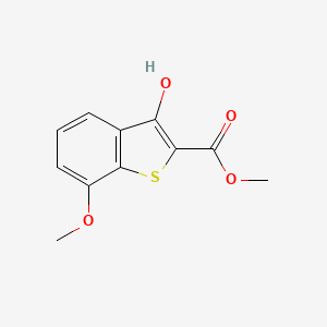 molecular formula C11H10O4S B6332482 3-Hydroxy-7-methoxy-benzo[b]thiophene-2-carboxylic acid methyl ester, 95% CAS No. 42087-79-6