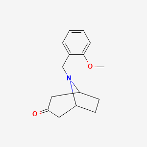 molecular formula C15H19NO2 B6332492 8-[(2-Methoxyphenyl)methyl]-8-azabicyclo[3.2.1]octan-3-one CAS No. 691347-19-0