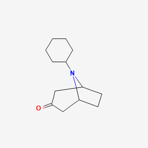 molecular formula C13H21NO B6332493 8-Cyclohexyl-8-azabicyclo[3.2.1]octan-3-one CAS No. 60206-27-1