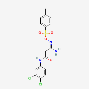 molecular formula C16H15Cl2N3O4S B6332506 3-Amino-4-aza-N-(3,4-dichlorophenyl)-4-((4-methylphenyl)sulfonyloxy)but-3-enamide CAS No. 1025219-37-7