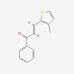 molecular formula C14H12OS B6332573 (2E)-3-(3-Methylthiophen-2-yl)-1-phenylprop-2-en-1-one CAS No. 77869-10-4