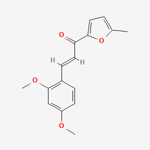 molecular formula C16H16O4 B6332624 (2E)-3-(2,4-Dimethoxyphenyl)-1-(5-methylfuran-2-yl)prop-2-en-1-one CAS No. 1403562-55-9