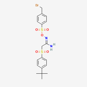 (4-(tert-Butyl)phenylsulfonyl)acetamidoxime O-4-(bromomethyl)phenylsulfonyl)