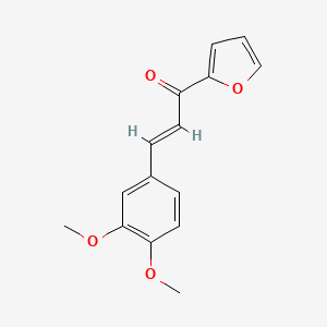 molecular formula C15H14O4 B6332691 (2E)-3-(3,4-Dimethoxyphenyl)-1-(furan-2-yl)prop-2-en-1-one CAS No. 137444-59-8