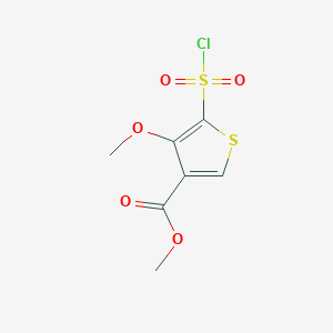 molecular formula C7H7ClO5S2 B063327 Methyl 5-(chlorosulfonyl)-4-methoxythiophene-3-carboxylate CAS No. 175203-45-9