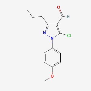 molecular formula C14H15ClN2O2 B6332700 5-Chloro-1-(4-methoxyphenyl)-3-propyl-1H-pyrazole-4-carbaldehyde CAS No. 1354918-64-1