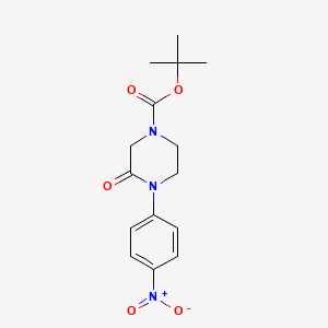 molecular formula C15H19N3O5 B6332713 tert-Butyl 4-(4-nitrophenyl)-3-oxopiperazine-1-carboxylate CAS No. 444002-55-5