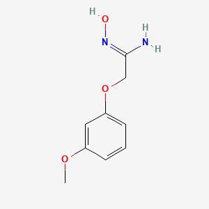 molecular formula C9H12N2O3 B6332717 N-Hydroxy-2-(3-methoxy-phenoxy)-acetamidine CAS No. 1016753-94-8
