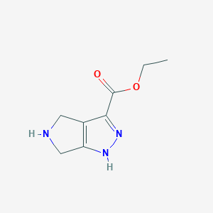 molecular formula C8H11N3O2 B6332765 Ethyl 1,4,5,6-tetrahydropyrrolo[3,4-c]pyrazole-3-carboxylate CAS No. 912635-62-2