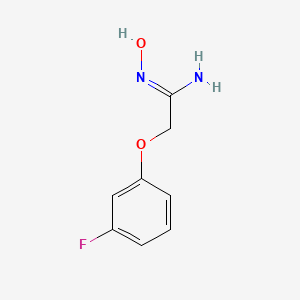 molecular formula C8H9FN2O2 B6332777 2-(3-Fluoro-phenoxy)-N-hydroxy-acetamidine CAS No. 1016865-07-8
